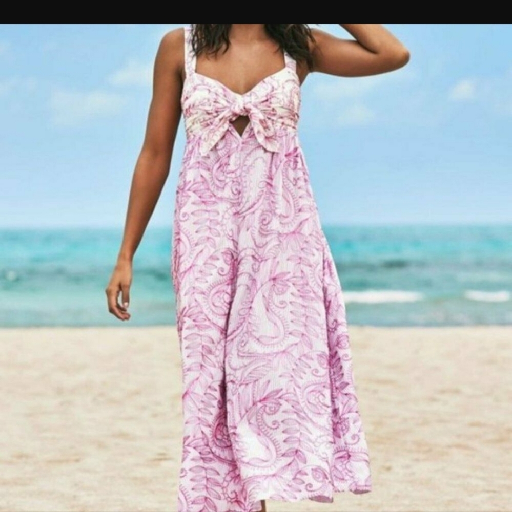 Lilly Pulitzer Pink Paisley Midi Dress